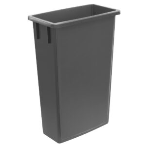 SunSierra 4-Pack, 23 Gallon Slim Commercial Trash Cans, Garbage Can, Heavy-Duty Plastic Trash Can, Garbage Bin, Ideal for Garage, Warehouse, Kitchen, Restaurant, Grey