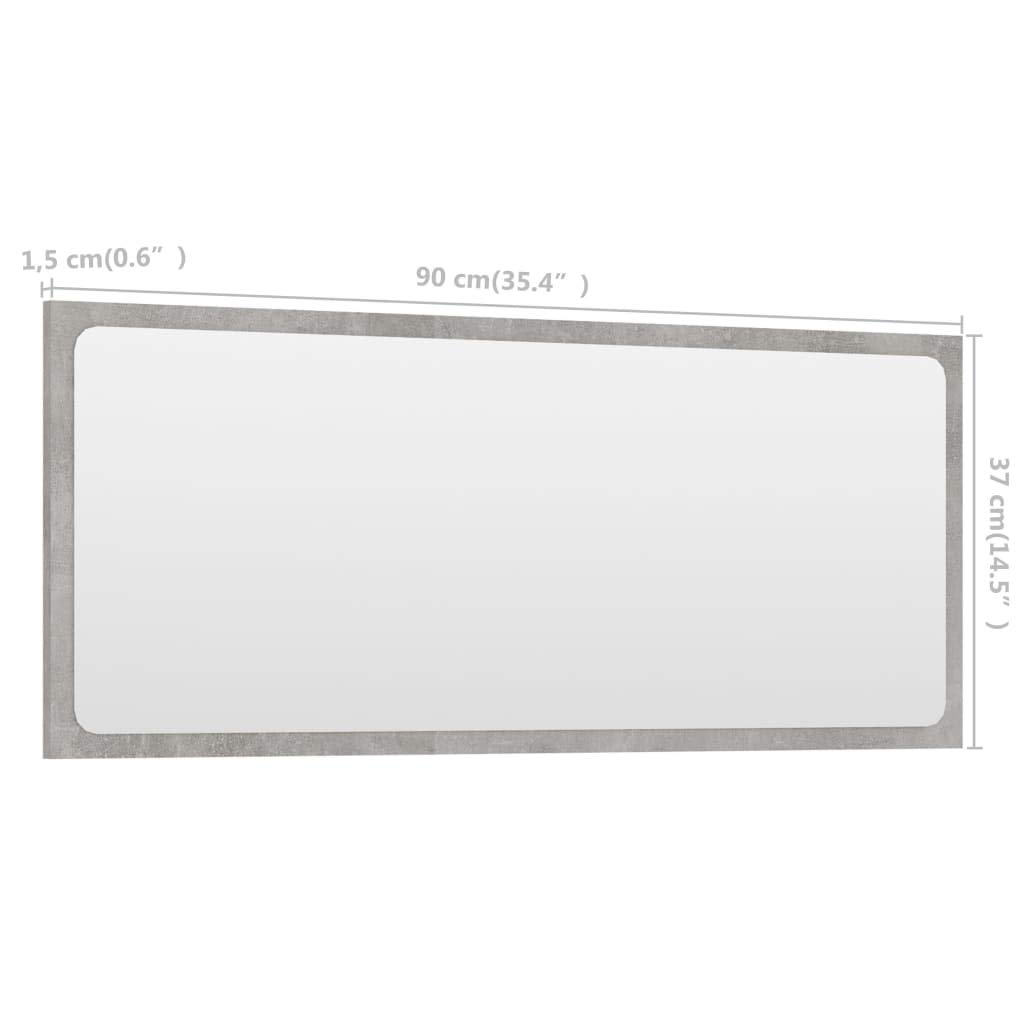 GROSERY Bathroom Fixtures Bathroom Mirror Concrete Gray 35.4"x0.6"x14.6" Engineered Wood,Stress Safety precautions: for Your Safety, Carefully Follow Each Step of The Instruction Guide provided.