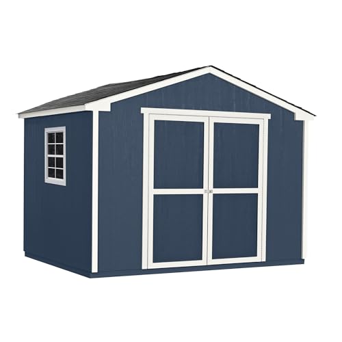 Handy Home Products Charleston Value Gable 10x8 Do-It-Yourself Wooden Storage Shed with Floor