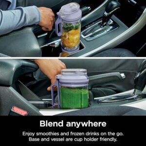 Ninja Blast Max, Portable Blender + Twist & Go, Personal Blender, Ninja Blender, Smoothie, Blend, Ice Crush, 3 Programs, Cordless, 22 oz removable Vessel, Dishwasher Safe, Leakproof, Lavender, BC251LD