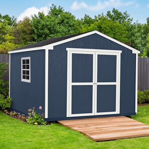 Handy Home Products Charleston Value Gable 10x10 Do-It-Yourself Wooden Storage Shed with Floor