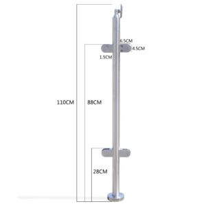 Balustrade Post Balcony Handrail Stairs Railing Posts Guardrail 110cm Height，Used for All Kinds of Indoor Guardrail, Swimming Pool Guardrail