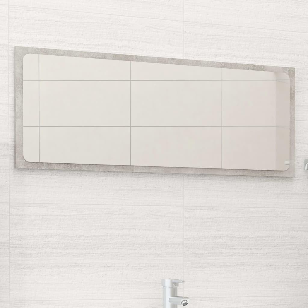 GROSERY Bathroom Fixtures Bathroom Mirror Concrete Gray 35.4"x0.6"x14.6" Engineered Wood,Stress Safety precautions: for Your Safety, Carefully Follow Each Step of The Instruction Guide provided.