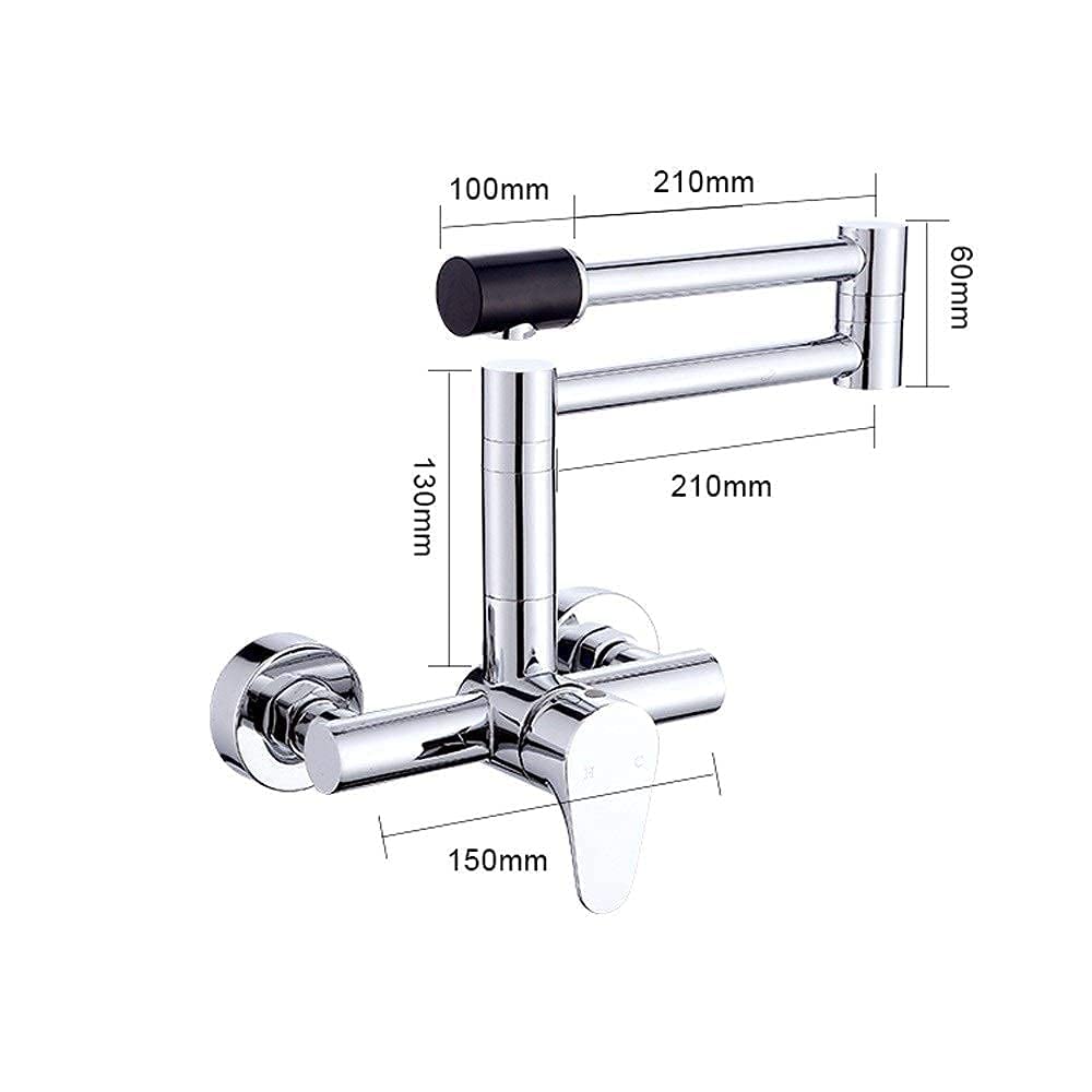 KNKQZXVDF -Taps,Faucets,Kitchen in-Wall Faucet Cold Heat Wash Basin Sink Taps Rotate Basin Balcony Water-Tap Mixing Valve Rotate Fold Pull Faucet Hotel Bathtub Faucet