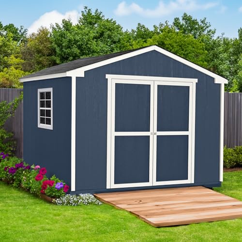 Handy Home Products Charleston Value Gable 10x8 Do-It-Yourself Wooden Storage Shed with Floor