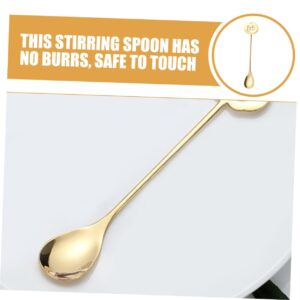 COLLBATH Mixing Spoon Stirrer Spoon with Pumpkin Dessert Spoon for Tea Espresso and Ice Cream Stir Sticks Inches