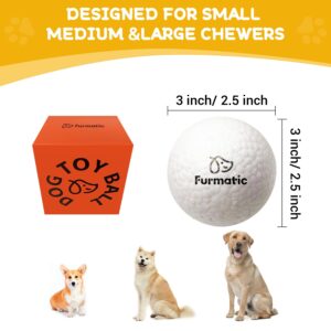 Furmatic Dog Toys for Aggressive Chewers, Indestructible and Interactive Tennis Balls for Dogs, Ideal Herding ball for dogs to Chew Fetch Training, for Large Medium Small Dog and Puppies (Small, 2.5")