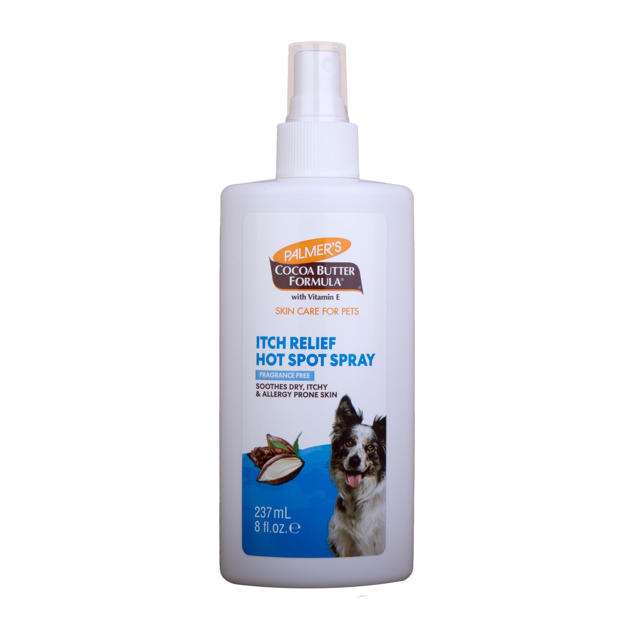 Palmer's for Pets Itch & Hot Spot Relief Spray with Cocoa Butter 8oz; Dog Skin Conditioner Spray with Vitamin E and Cocoa Butter, Skin Allergy Spray for Dogs