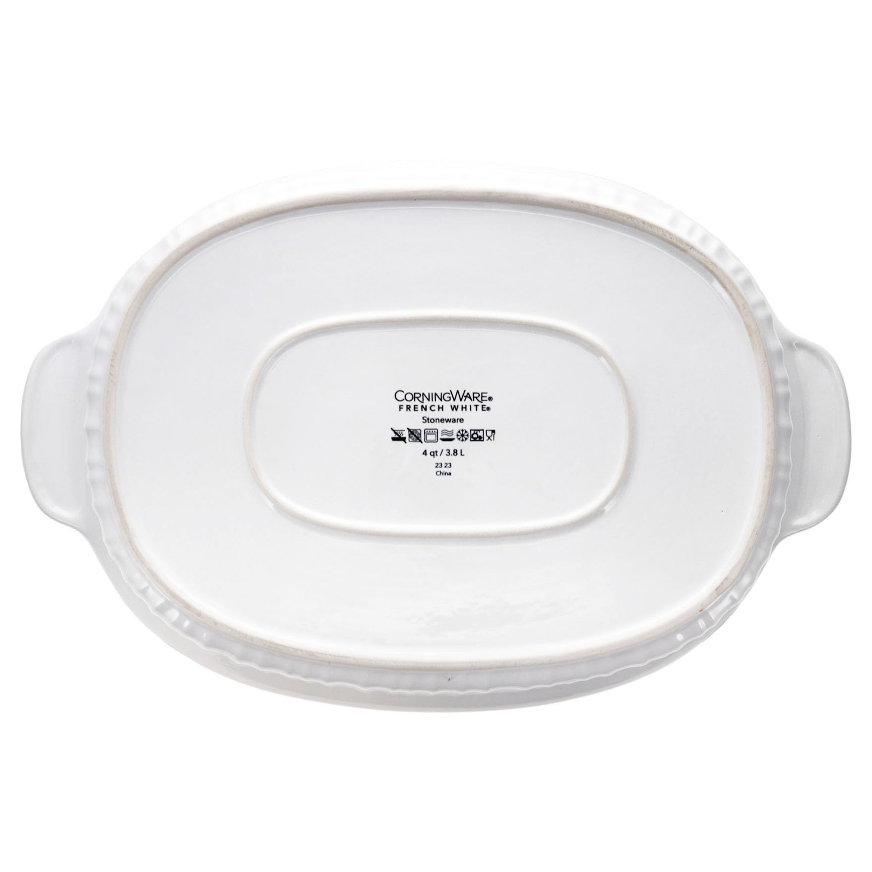 Corningware FS14 4 qt / 3.8 L French White Oval Casserole Roaster Dish