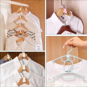 Meafeng 4 Color Hangers Hooks 100pcs Closet Organizer Space-Saving Stackable Hangers for Closet