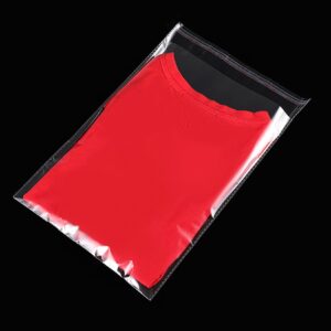 Yotelab Clear Resealable Cellophane Plastic Bags Self Adhesive for Packaging Shirts, Clothing and Products,50 Pcs 9x12 Inches Self Sealing Cellophane Bags