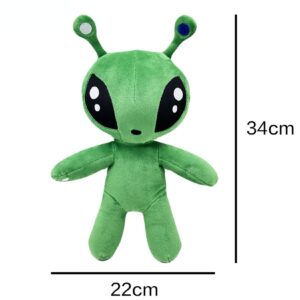 DYNUBECY Alien Plush Toy,Green Alien Pillow for Kids' Room Decor,Big-Eyed Alien Gift for Animation Fans and Kids Birthday