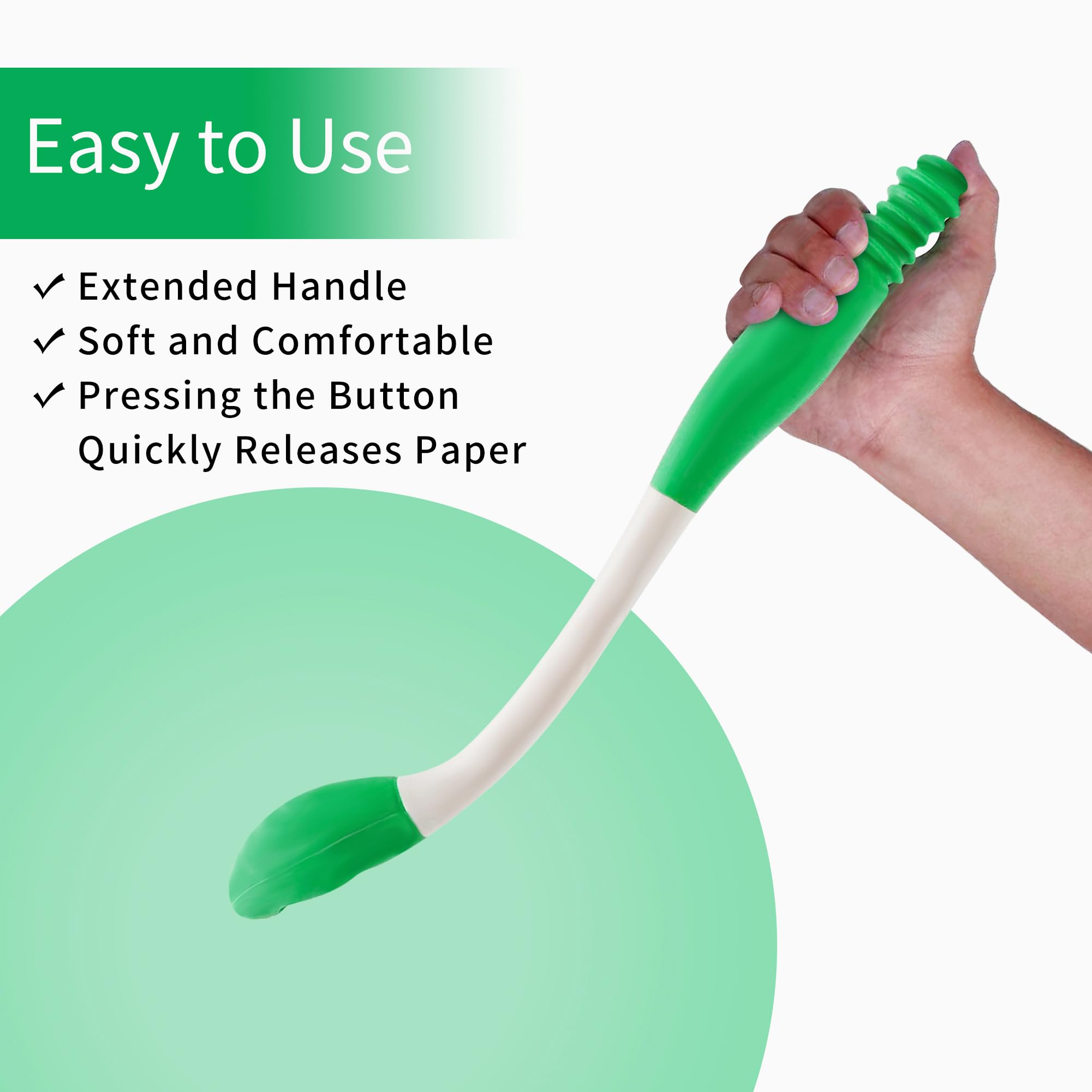 Long Reach Toilet Aid, Soft and Comfortable Butt Wiper Tool, Bottom Wiping Toilet Aid for Disabled, Elderly, Overweight People, Wiping Aids for Toileting, Butt Wiper for Fat People