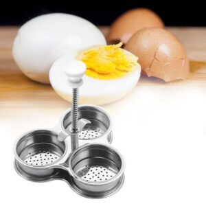 generic stainless steel egg poacher,egg poacher pan,poached egg cooker, nonstick poached egg pan boiled eggs maker,egg pan with 3 cups egg cooker poached egg maker for kitchen (stainless steel)