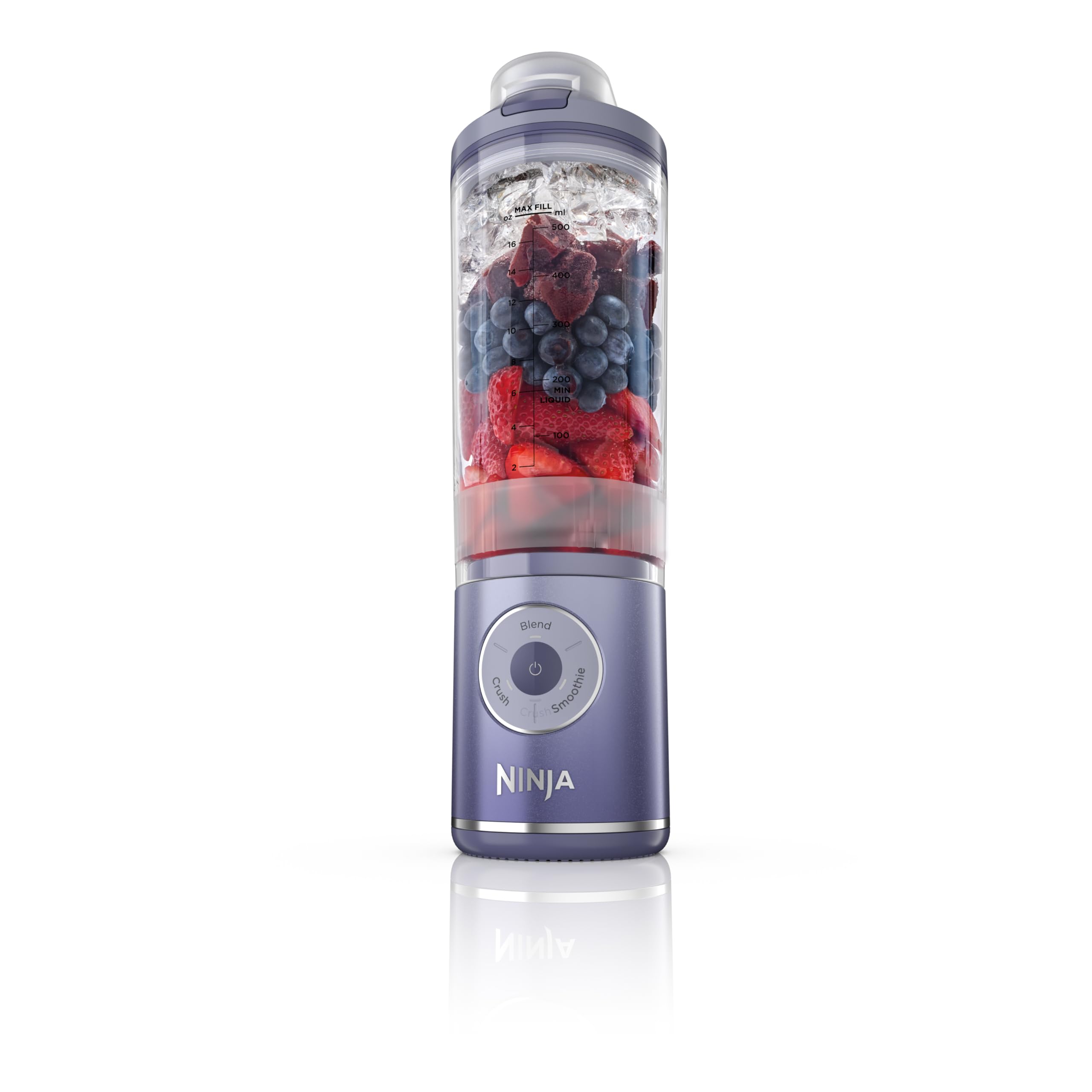 Ninja Blast Max, Portable Blender + Twist & Go, Personal Blender, Ninja Blender, Smoothie, Blend, Ice Crush, 3 Programs, Cordless, 22 oz removable Vessel, Dishwasher Safe, Leakproof, Lavender, BC251LD