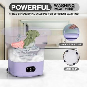 Minanov Mini Portable Washing Machine - Travel Washing Machine with 3 Modes Cleaning - Compact and Foldable Washing Machine for Baby clothes, Underwears - Portable Mini Washer for Dorm, RV, Travel