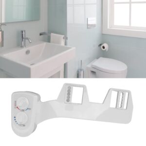 Bidet Attachment,Toilet Bidet Double Knob Movable Nozzle,Non Electric Self Cleaning Bidet Attachment for Home Bathroom