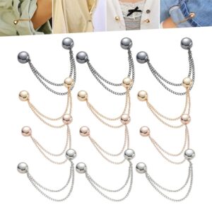 multi-function magnetic clothing clips, clothes pin magnetic clips, magnetic shirt clips for women clothing, multi-purpose colorful pinless brooch clothes hijab magnets pins for women (12pcs)