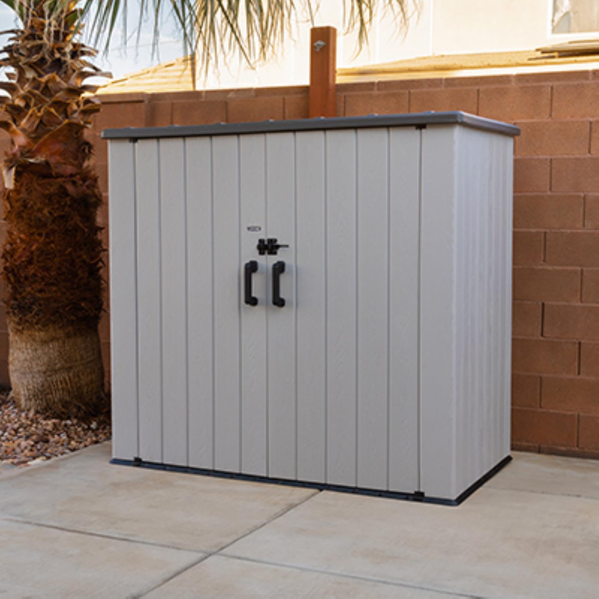 Lifetime Outdoor Utility Storage Shed with Double Wall Steel-Reinforced Construction, 6.3 x 3.6 FT