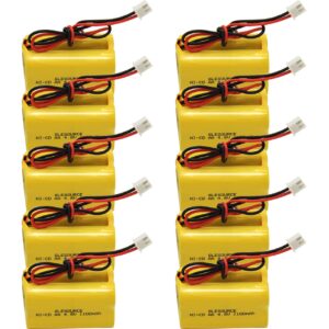 glesource(10 pack) 4.8v 1100mah compatible for mag93nc487 bl93nc487 lithonia elb b006 lithonia elbb006 elbcs06 elb-cs06 emergency/exit light sign