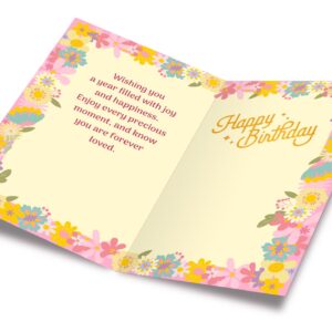 Prime Greetings Daughter Birthday Card, Made in America, Eco-Friendly, Thick Card Stock with Premium Envelope 5in x 7.75in, Packaged in Protective Mailer