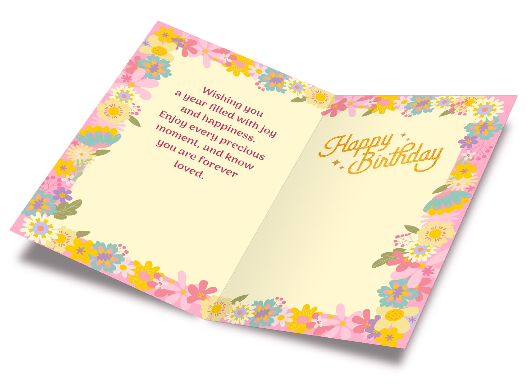 Prime Greetings Daughter Birthday Card, Made in America, Eco-Friendly, Thick Card Stock with Premium Envelope 5in x 7.75in, Packaged in Protective Mailer