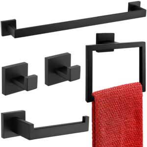 bathroom hardware accessories set, 16.6 inch towel racks, towel bar, towel holder, black