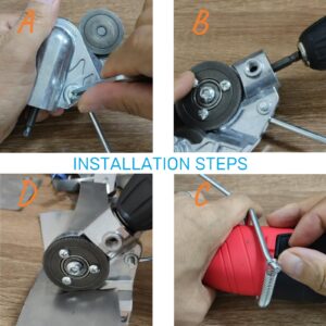 Selumie Electric Drill Plate Cutter - DIY Metal Shears for Flat Metal Sheets, Adapter Included, Precise Cutting of Iron, Steel, Copper, Aluminum - Ideal for Professional and Home Use