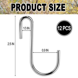 CYG&CL 12PCS Metal Shed Hooks for Hanging, Outdoor Storage Shed Accessories Interior, Utility Peg Board Tool Hangers, Heavy Duty J-Hook for Garden Garage Pegboard