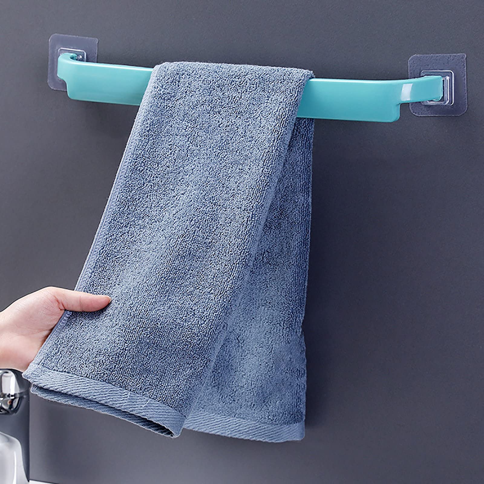 Dempiire Washing Board Towel Rack Towel Holder for Kitchen Bathroom Laundry Room NonDrilling Wall Mounted Hanging Towel Holder Towel Organizer Soap Stand (Yellow, One Size)