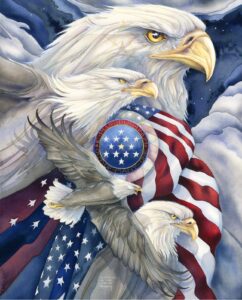 david textiles american together we stand eagles cotton fabric panel 36 x 44 inches gl 118