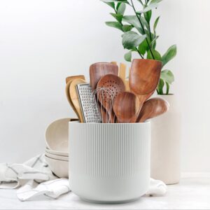 RedCall Extra Large Utensil Holder,Ceramic Kitchen Utensil Holder for Countertop,Kitchen Tool Utensil Organizer,coffee capsules, fruits, snacks, vase Holder,Modern Home Kitchen Decor