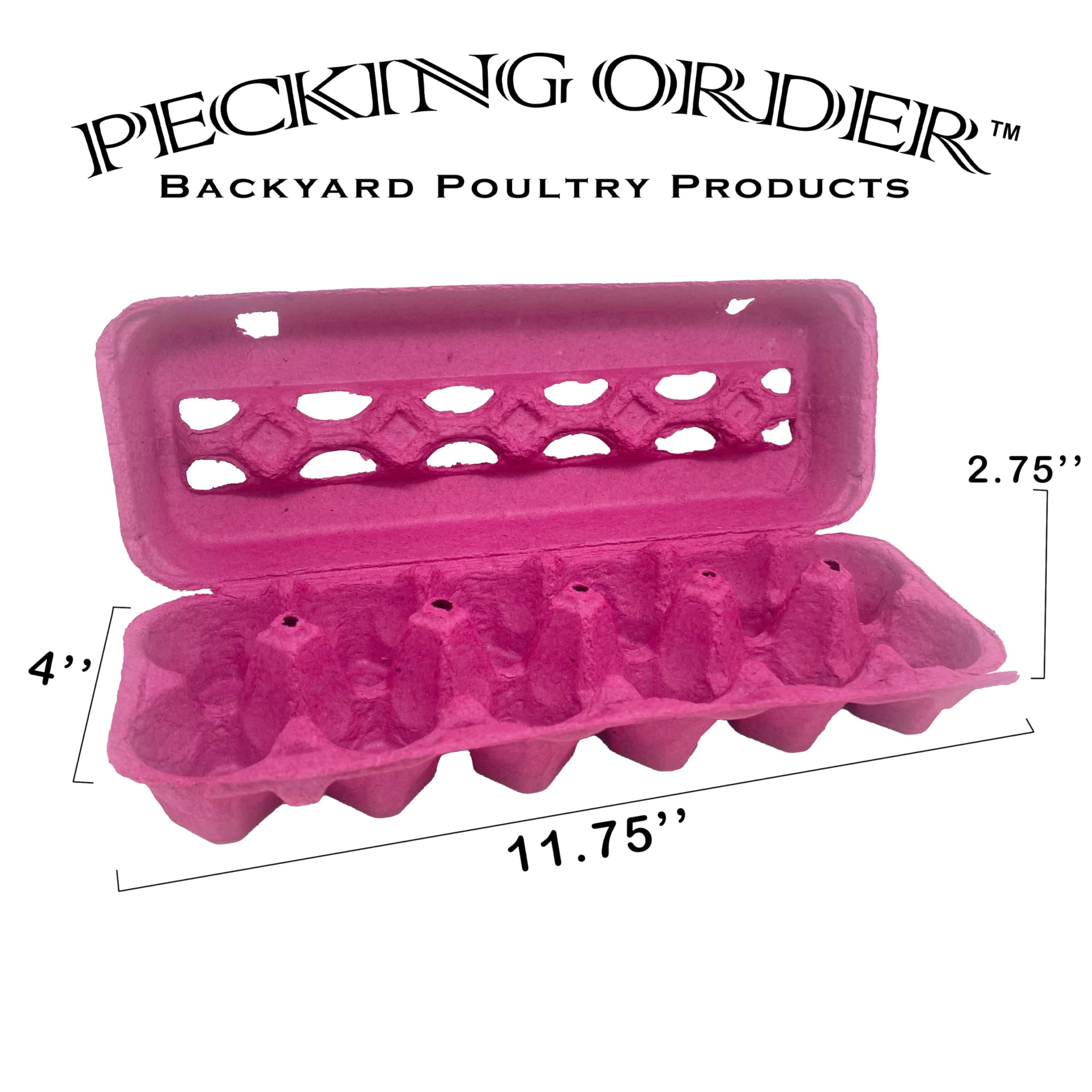 Pink Paper Pulp Egg Cartons - 50 Pack