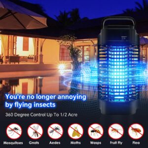 Bug Zapper Outdoor, Electric Mosquito Zapper Insect Fly Zapper Outdoor Indoor, 4ft Power Cord, 18W UV Tube, Plug in Mosquito Killer for Patio Yard Home