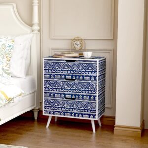 FurSch Farmhouse 3 Drawer Dresser for Storage,Boho Chest of Drawer,Wood Dresser with Drawers for Bedroom Living Room