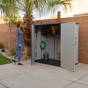 Lifetime Outdoor Utility Storage Shed with Double Wall Steel-Reinforced Construction, 6.3 x 3.6 FT