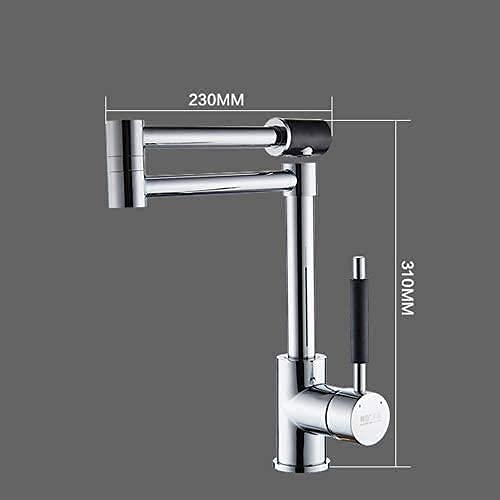 KNKQZXVDF -Taps,Faucets,Hot Cold Mixer Tap The Copper Gold European Rotary Tank Washing Dishes in a Bathtub Faucet Foldable Kitchen Sink Hot and Cold Water Faucet