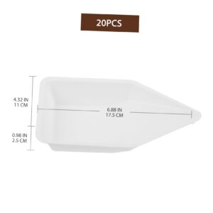 CATIEBYE 10pcs Weighing Boat Square Tray Small Containers Weighing Dish Weight Boat Lab Weight Bottle Chemistry Small Weigh Boat Mixing Tray Fast Pouring Jewelry Scale Tray White Plastic