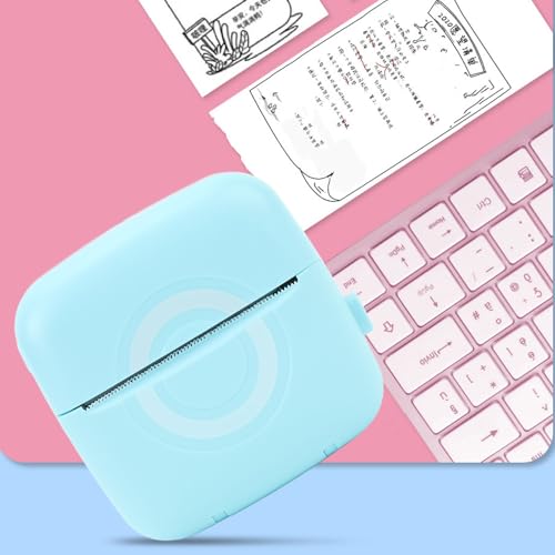 Zunate Mini Pocket Printer, Portable Bluetooth Thermal Printer with APP, Inkless Note Printer Compatible with Android, Receipt Printer for Photo,Journal,Memo,Travel (Sky Blue)