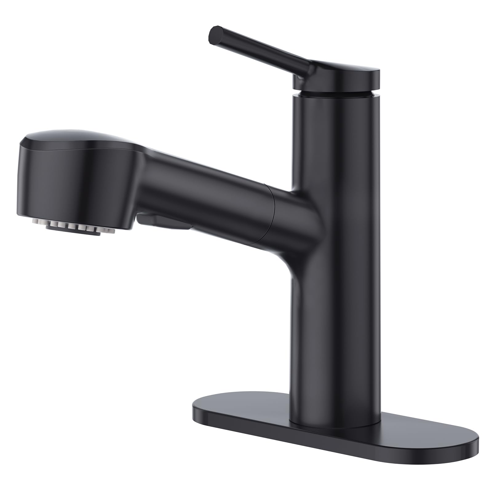 CREA Black Single Hole Bathroom Faucet 1 Handle Pull Out Bar Sink Faucets Laundry Faucet Utility Faucet with Sprayer Handheld Bath Tub Faucet Baby Pets Toilet Faucet Vanity Basin Mixer Tap