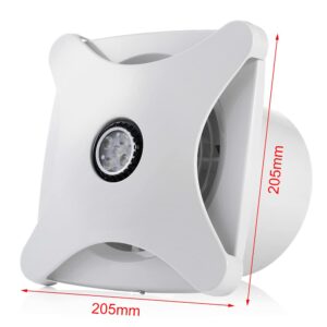 DEIGEHJRE 28W Bathroom Ceiling Ventilation Fan, with LED Air Vent Exhaust Bath Toilet