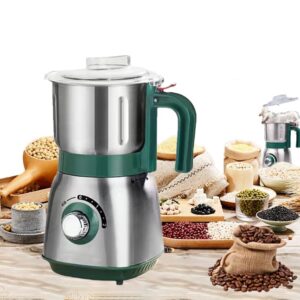 Electric Grain Grinder 600g, Electric Bean Grinder, and Spice Grinder, Split Design Grinder, 500W Removable Blade Grinder Applicable to Coffee Beans,Herbs,Nuts,Spices,Grain Mill, Wet and Dry Grinder