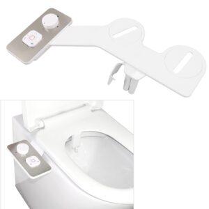 Slim Bidet Toilet Seat Attachment Non Electric Dual Nozzle Self Feminine Butt Wash Bidet Attachment 7/8 Inch Tee