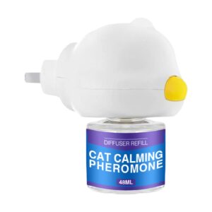 cat calming diffuser - cat pheromone diffuser, natural feline calm pheromones | long lasting reduces stress and anxietyy cat plug in calm diffuser, anti anxietyy cat sedative diffuser for serenity