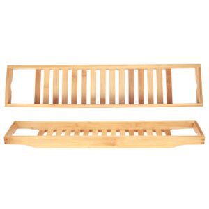 Bath Tray Organizer,Multifunctional Bamboos Bathtub Tray Rack,Wine Book Storage Shelf Shower Organizer Bathroom Supplies