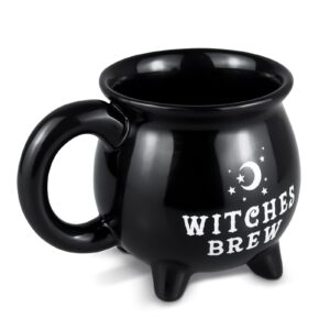 Baysowmaytow Witch Brew Cauldron Coffee Mug, 300ml/10oz Ceramic Coffee Cups, Cute Halloween Water Cups, Summer Winter Drinkware, Birthday Halloween Gifts