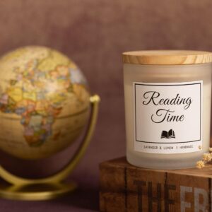 Book Lovers Gifts, Gifts for Readers, Reading Gifts, Reading Candles, Reading Themed Gifts, Lemon Lavender Candle, Gifts for Men Women