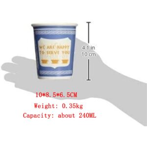 KJUYT 10 oz. Ceramic Cup We are happy to serve you” gifts women birthday gifts coffee mug get well coffee mugs, big, Blue