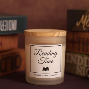 Book Lovers Gifts, Gifts for Readers, Reading Gifts, Reading Candles, Reading Themed Gifts, Lemon Lavender Candle, Gifts for Men Women