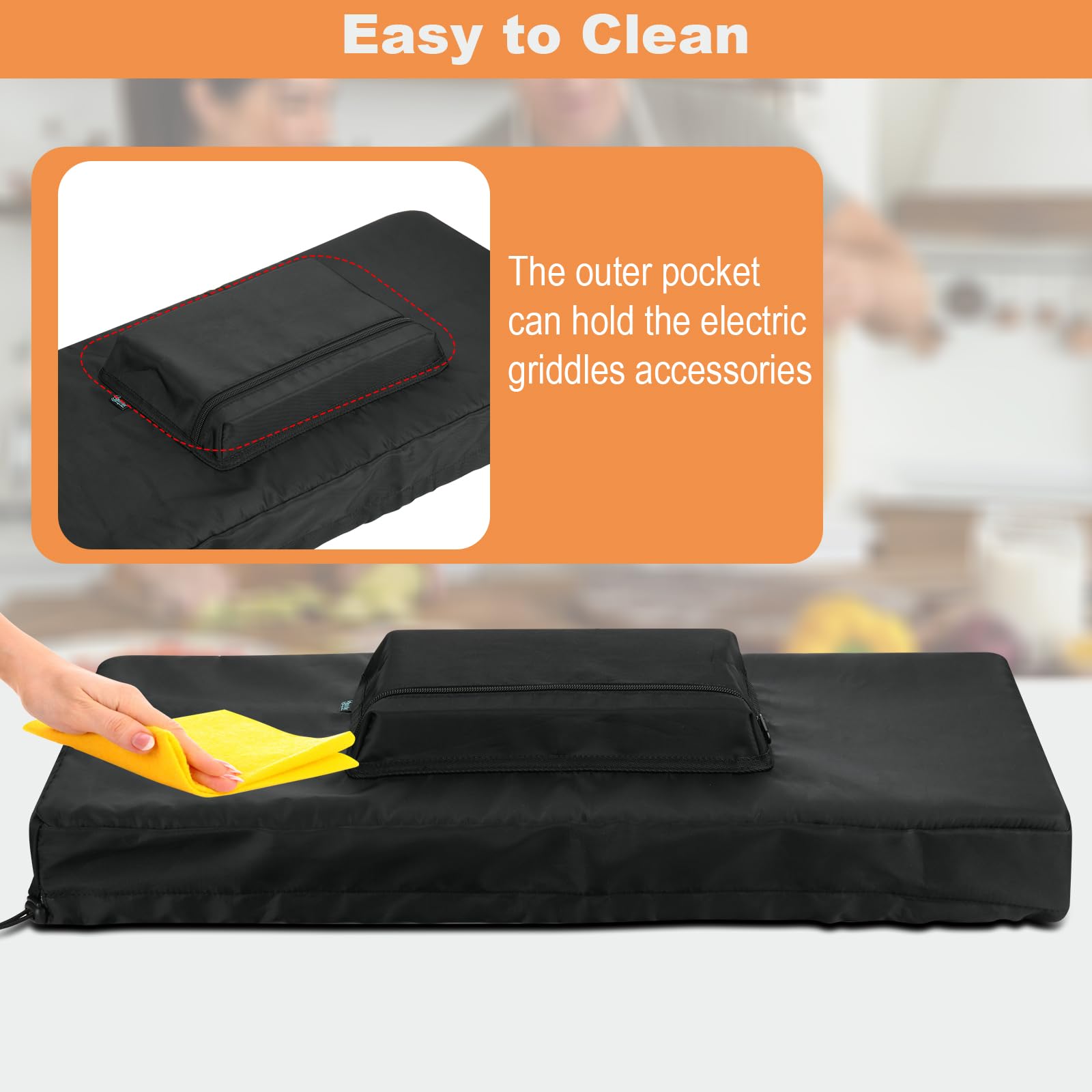 Beautyflier Electric Griddles Dustproof Cover Compatible with Presto Electric Griddle, Protective Case for Most Griddle, Antistatic Protector Covers, Durable and Long-Lasting (Cover Only)